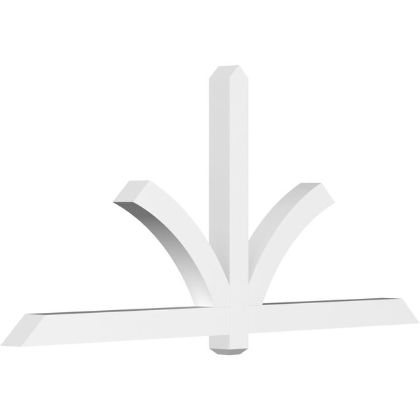 Ekena Millwork Redmond Architectural Grade PVC Gable Bracket, 84"W x 38 1/2"H x 4"D x 4"F, 11/12 Pitch GBP084X39X0404RED00 - main